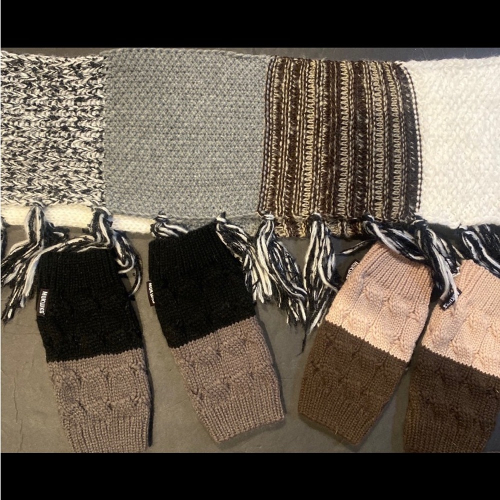 Steve Madden Infinity Scarf & Muk Luks Leg Warmers